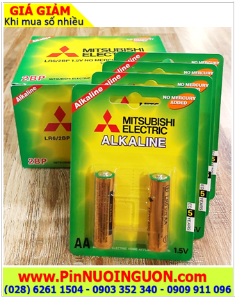 COMBO 01hộp 12vỉ= 24viên Pin AA 1.5v Alkaline Mitsubishi LR6 chính hãng _Giá chỉ 239.000đ/Hộp 12vỉ